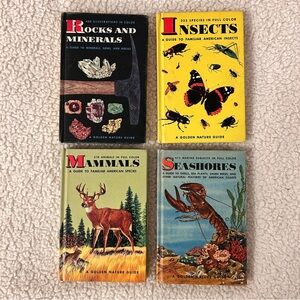 Set of 4 Golden Nature Guide Books Hardcover